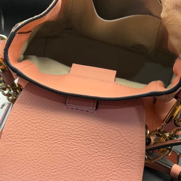 Chloe Pink mini Faye Backpack with Circular Metal Ring NWT! - Picture 3 of 8